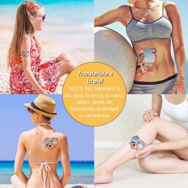 TransOurDream-Marca de confianza,Perfecto para fiesta,Papel de transferencia de tatuaje temporal¡Imprimible personalizado,defínelo como quieras! Compatible Inkjet/Láser 8.5x11''10Hojas.(MX-TAT1-10)