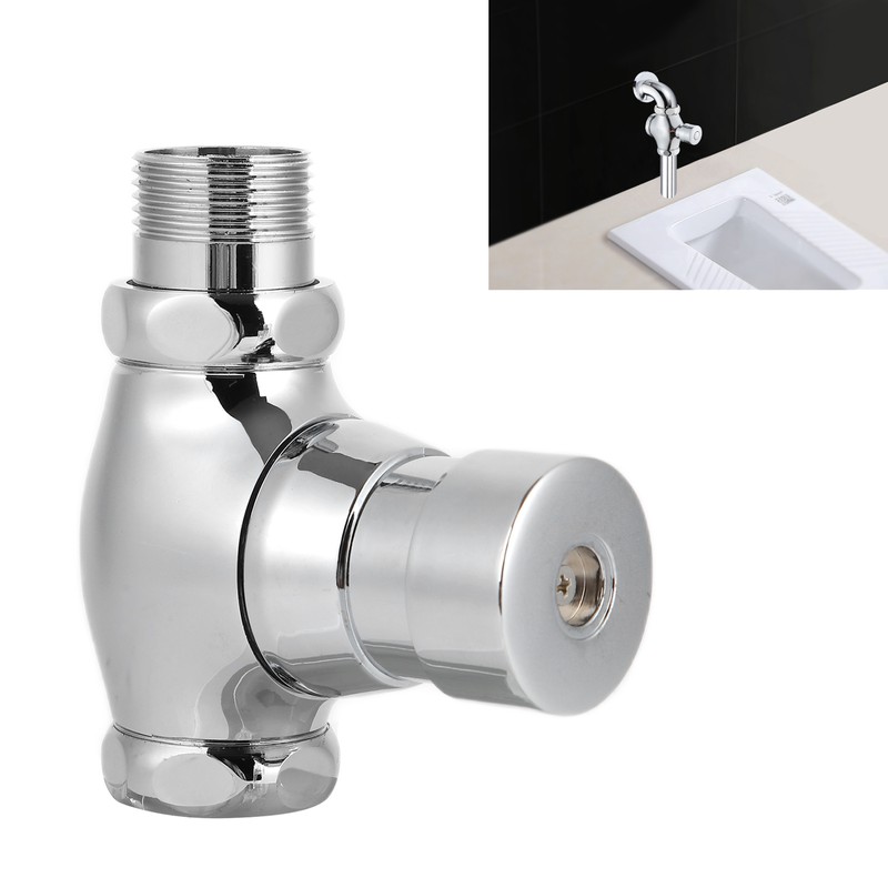 Urinal Flush Valve Brass Hand Pressing Delay Self Closing Bathroom