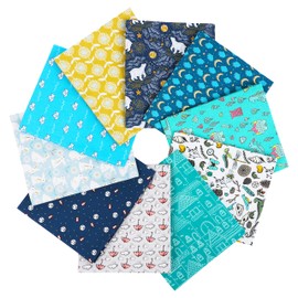 Craftido -25 Options- 100% Cotton Quilting Fabric Bundles 10pcs Fat Quarters 18”x21”-Medium Weight 5.2 oz- for Quilting, Sewing Project, Patchwork, DIY Crafts – Baby Boy