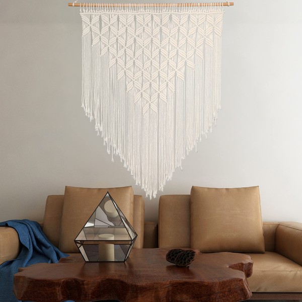 RLoncomix Macrame Wall Hanging Large Handwoven Boho Chic Home Geometric