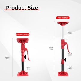 NOEAIKE Cabinet Jack Support Pole,2-Pack 19-45 Inch Steel Adjustable Quick Support System Rod,Telescopic Third Hand Tools with 200lbs Capacity for Installing Cabinets/Lifting Drywall