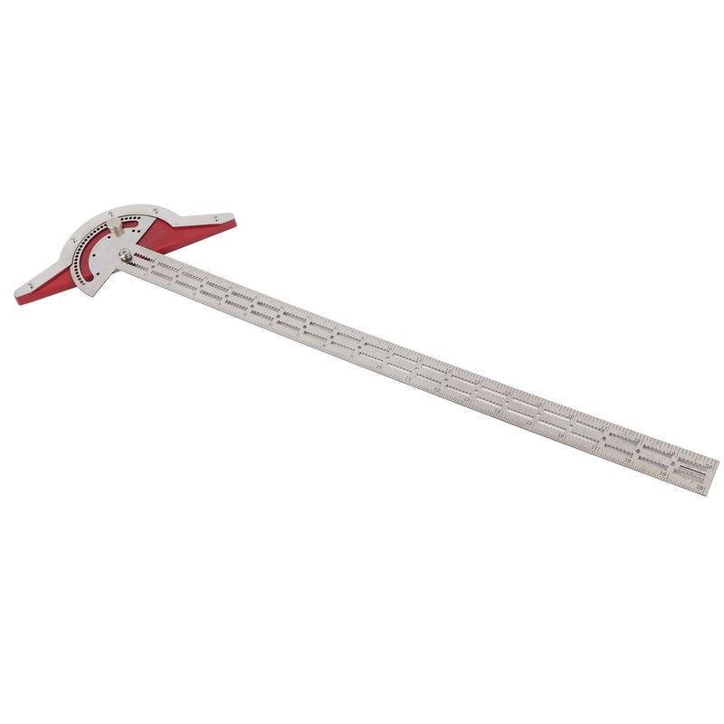 Edge Rule Protractor Aluminum Alloy T Square Woodworkers Edge Ruler