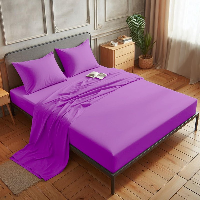 Aspire Homeware King Size Fitted Sheets - 25 cm Deep