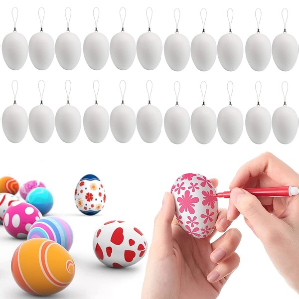ToBeIT Easter Eggs Decorative Eggs Plastic Eggs for Painting and