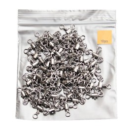 3-Way Crossline Fishing Swivels, 100pcs T-shape Rolling Swivels Barrel Triple Swivel, Line Hook Connector, Freshwater Saltwater Fishing Tackle, 1# (19mm)