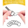 85 Pcs Key Ring Hoop, Caianwin 25mm Split Rings Round