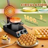 Luzrise 1400W Bubble Waffle Maker Non-stick Electric Waffle Iron Machine