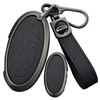 SANRILY Metal & Leather 5/7 Button Smart Key Fob Cover