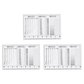 sourcing map 3pcs High Precision SEC Size Estimation Chart 83mm 0.16mm Covered Transparency Flaw Detection Film Ruler for Diameter Area and Line Width Defects Measuring