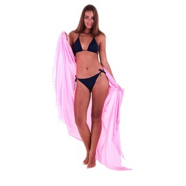 SHU-SHI - Women's Beach Sarong/Pareo - Wear Over Swimsuits, baby pink