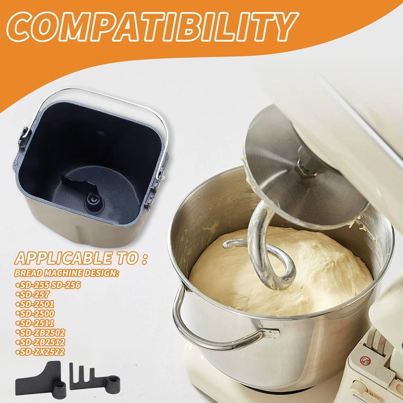 2PCS Bread Maker Paddle, Flat Kneading Paddle Rye Kneading Paddle