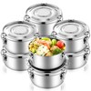 8 Pcs Small Stainless Steel Bento Box Bulk 13 oz
