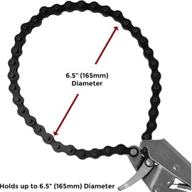 Strong Hand Tools - VAL-PFC1024 , Locking Chain Pliers, Removable 24″ Chain, Holds Up To 6.5" Diameter Pipes, Unique Easy Open Crank Handle, Quick Release Trigger, PFC1024
