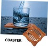 Mobestech 1Pc Nonslip Wooden Coaster Heat Insulation Cup Mat for
