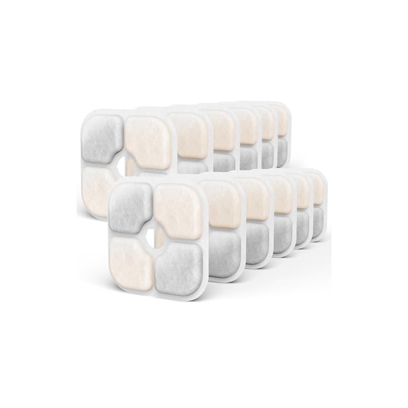 SAMANIJA 12-Pack Cat Water Fountain Filters, Compatible with Catit PIXI