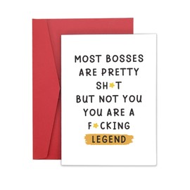 Funny Boss Day Gifts for Boss Bosses Men Women Boss Birthday Card Gifts for Supervisor Leader Boss Lady Thank You Appreciation Gifts for Manager Mentor Best Boss Gifts for Her Him Retirement Christmas