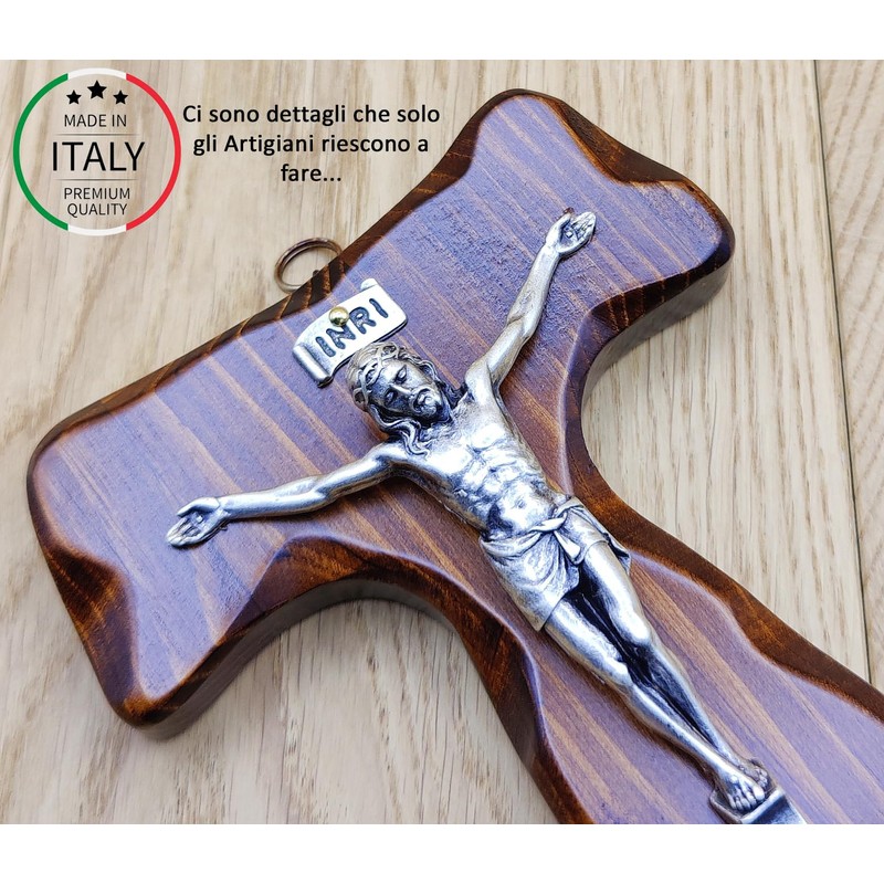 Wooden Crucifix Rope - Wall Mounted - Christ of Silver