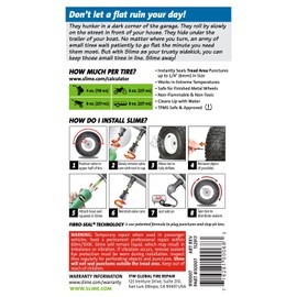Slime Green 8 Ounce 10007 Tubeless Tire Sealant-8 oz