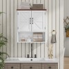 Mino Kesper Bathroom Wall Cabinet with Barn Doors, Wall Mounted