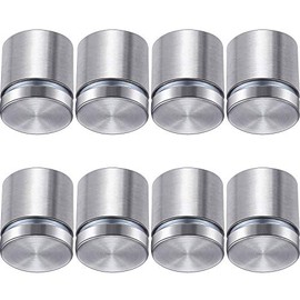 Pelopy 8 Pcs Sign Standoff Screws Advertising Screws Stainless Steel Wall Standoff Mounts Glass Acrylic Nail (1 x 1 Inch)