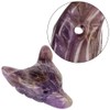 Wolf Head Statue Pendant Natural Stone Crystal Quartz Carved Necklace