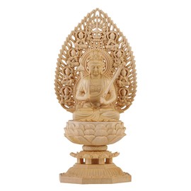 Traditional Sculpture Buddha Statue, Kuzo Bodhisattva, Buddhist Altar Statue, Wood Carved, Cypress Wood, Year of the Ox, Year of the Tiger and the Twelve Chinese Zodiac Amulet, Pray for Evil Defense,