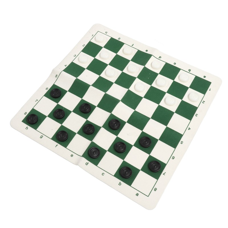 Chess Checkers Set PP Chess Pieces PU Imitation Leather Chess