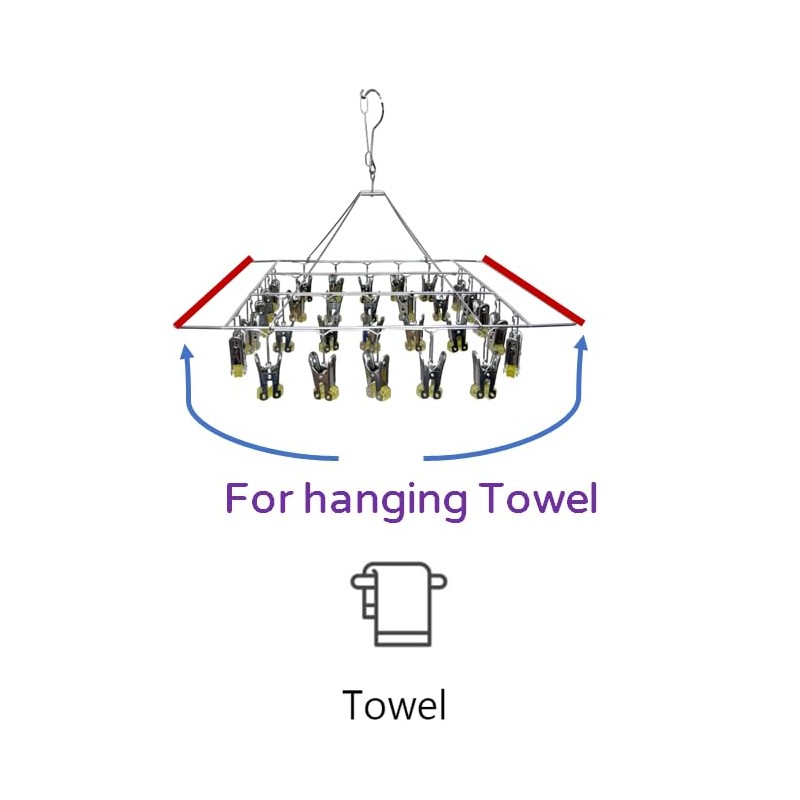 CHERRY GLOBAL Quick Release Round Stainless Steel Laundry Drying Rack