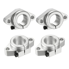 HiPicco 4pcs SHF25 Aluminum Linear Rod Rail Shaft Support 25mm Linear Motion Guides for CNC 3D Printer