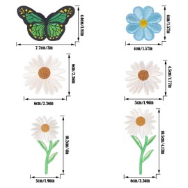 Pack of 39 iron-on patches, appliqués for sewing, iron-on stickers, iron-on stickers, patches for children, for hat, jeans, clothing, backpacks, DIY accessories