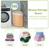 Giantex Corner Laundry Hamper with Lid, 58 L Bamboo Laundry