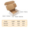 Livejun 8x6x3 inch Shipping Boxes Set of 25,White Corrugated Cardboard
