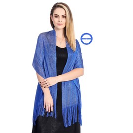 FAIRYGATE Women Scarf Sparkling Shawls and Wraps Silver Shawl Metallic Scarfs for Bridal Bridesmaid Wedding Evening Party Ladies Scarves A0513