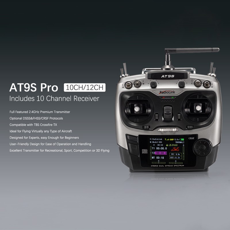 Radiolink AT9S Pro 12 Channels 2.4G RC Transmitter Radio Controller