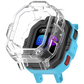 Screen Protector Case Compatible for TickTalk 5 Kids Smart Watch, Soft TPU Bumper Cover - Clear/Clear