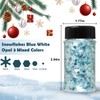 Renfio Snowflake Resin Glitter, Blue White Snowflower Mixed Chunky Glitter,