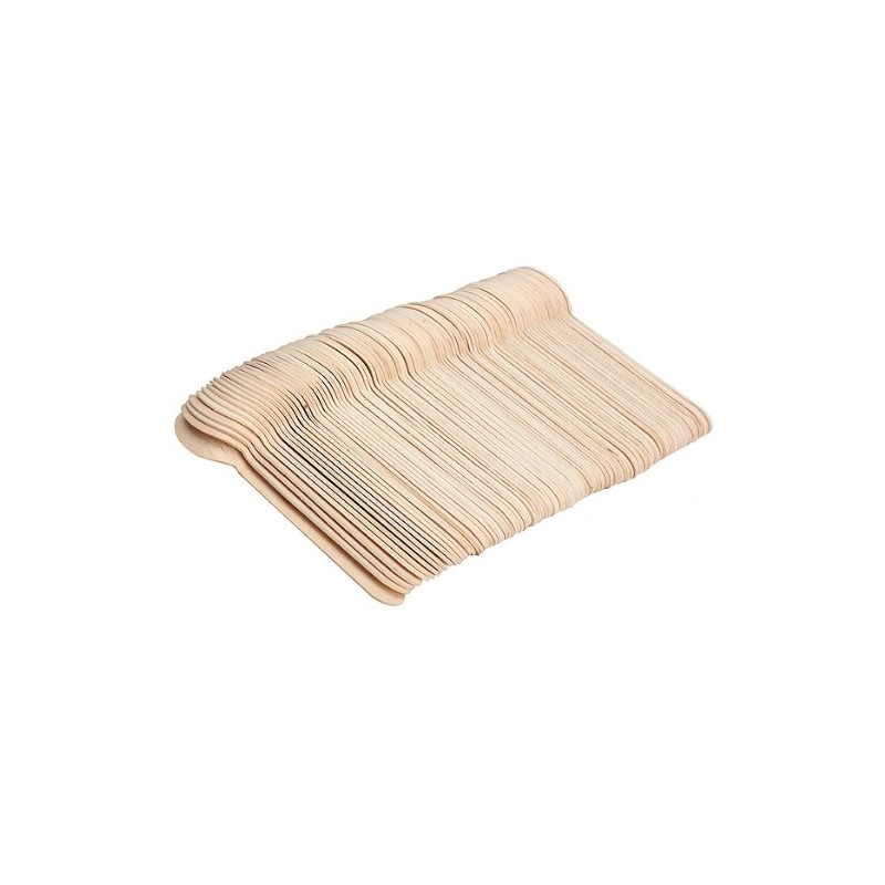 Vktech Disposable Wooden Spoon, Economical Pack of 100