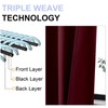 Simplebrand Ava Burgundy Blackout Curtains for Bedroom 72 Inch Length