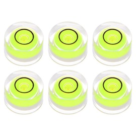 sourcing map 6pcs Round Bubble Level 10x6mm Mini Circular Bullseye Spirit Levels for Leveling Camera Tripod Telescope Workshop Turntable Pictures Frame, Green
