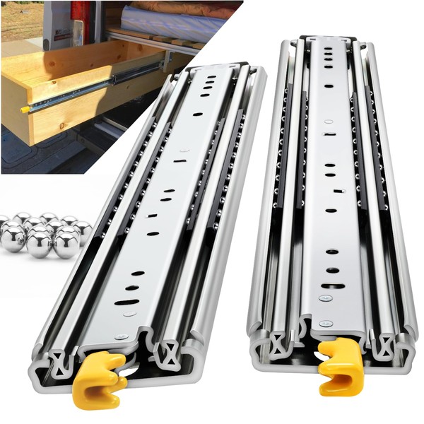 REGUDA Heavy Duty Drawer Slides Full Extension Locking Runners with