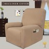Easy-Going 4 Pieces Microfiber Stretch Recliner Slipcover – Spandex Soft