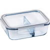 Checkmart Meal Prep Glass 2 Compartment Container with Airtight SnapLock