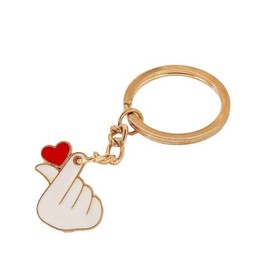 Finger Heart Keychain – Romantic and Cute Valentine’s Day Gift – Korean Finger Heart Design for Loved Ones