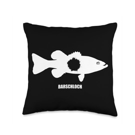 Angler, Fischer, Angel Fish Fish Outifts And Gifts Angel, Angler, Fisherman Outfit Bass Fishing Throw Pillow, 16x16, Multicolor