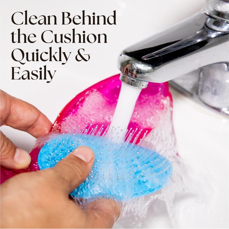 Olivia Garden OG Detangler Brush – Removable Cushion, Gentle Scalp