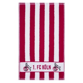King of Trade 1. FC Köln Guest Towels Set of 2 Block Stripes 30 x 50 cm
