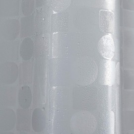 Vosign Short Clear Shower Curtain Liner 60 Inch Long, Waterproof Plastic Bathroom Curtain Liners, Semi Transparent, Hotel Quality, Machine Washable, 72 X 60 Inch