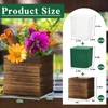Dandat 18 Set Wood Cube Planter Box Square Wood Vase