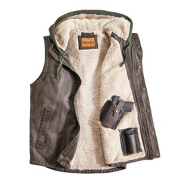 Venado Yukon Carry Vest – Hooded Vest for Men with Specialty Pockets (Moose Brown, XL)