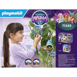 PLAYMOBIL Adventures of Ayuma 71349 Moon Fairy Drop House, Moon Fairy Somnia and Her Soul Animal Salamander, Toy for Children from 7 Years